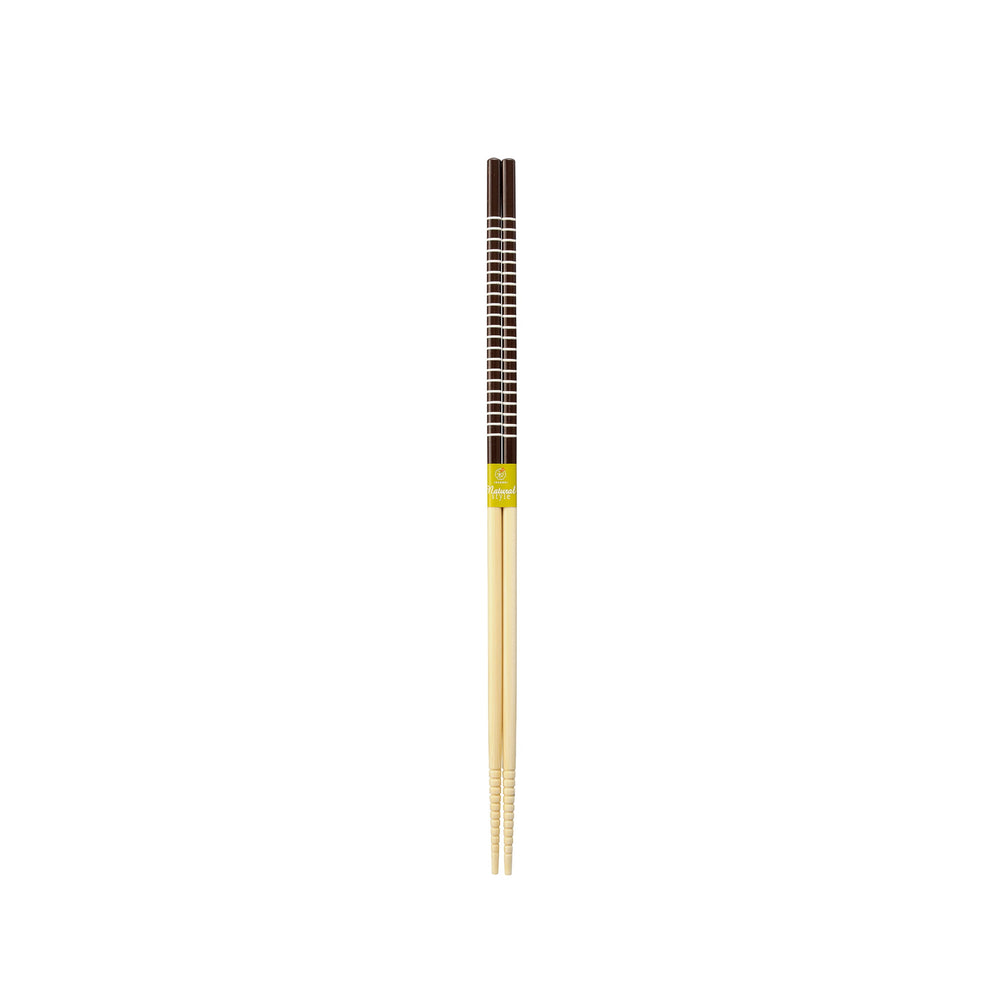 Japanese Brown Stripe Cooking Chopsticks, 33cm