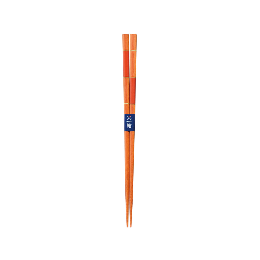 Japanese Orange & Gold Chopsticks, 22.5cm