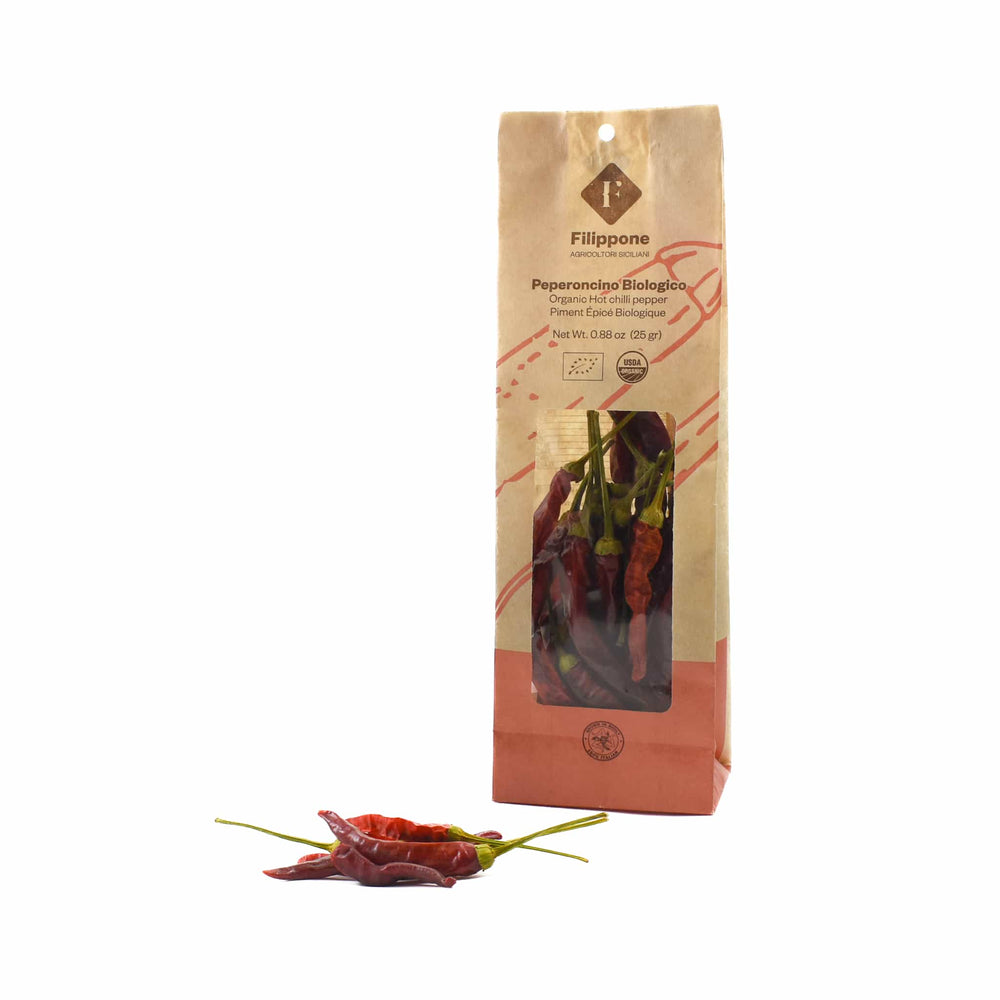 Fillippone Italian Organic Hot Chilli Peppers, 25g