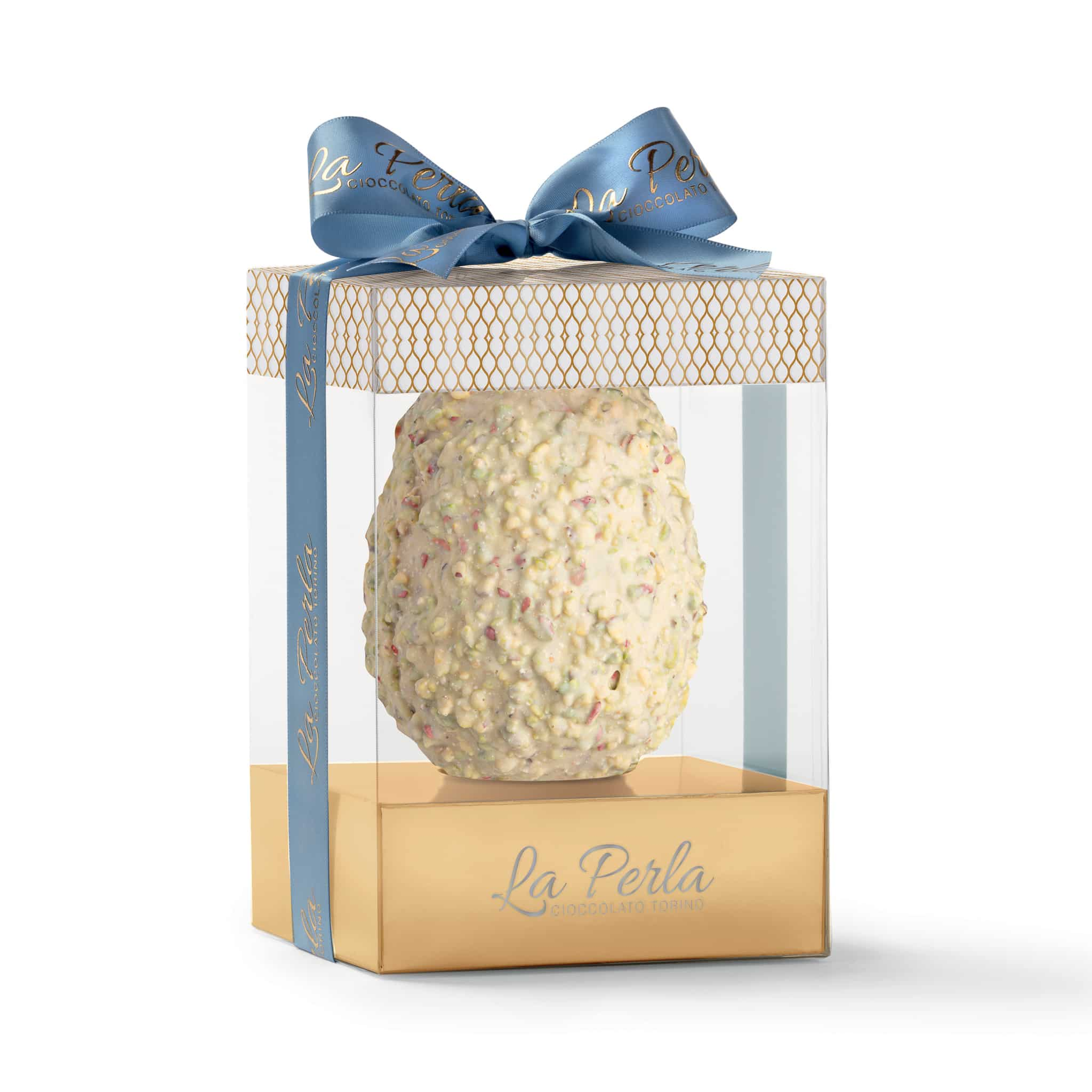 La Perla di Torino White Chocolate, Pistachio, Raspberry & Meringue Easter Egg, 220g