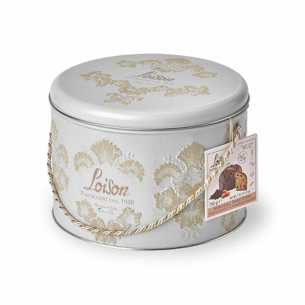 Loison Chocolate & Salted Caramel Panettone in Tin, 750g