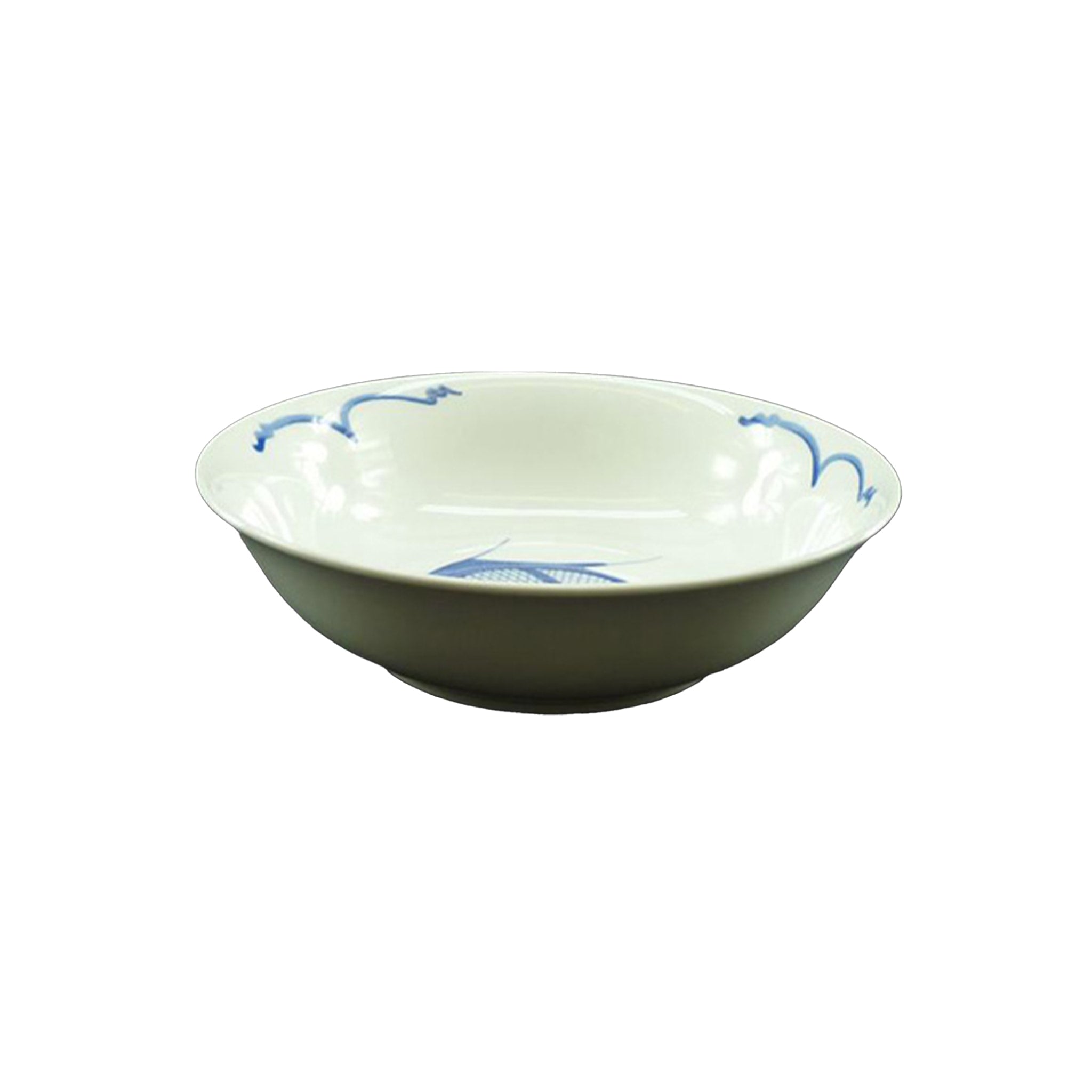 White & Blue Carp Soup Bowl