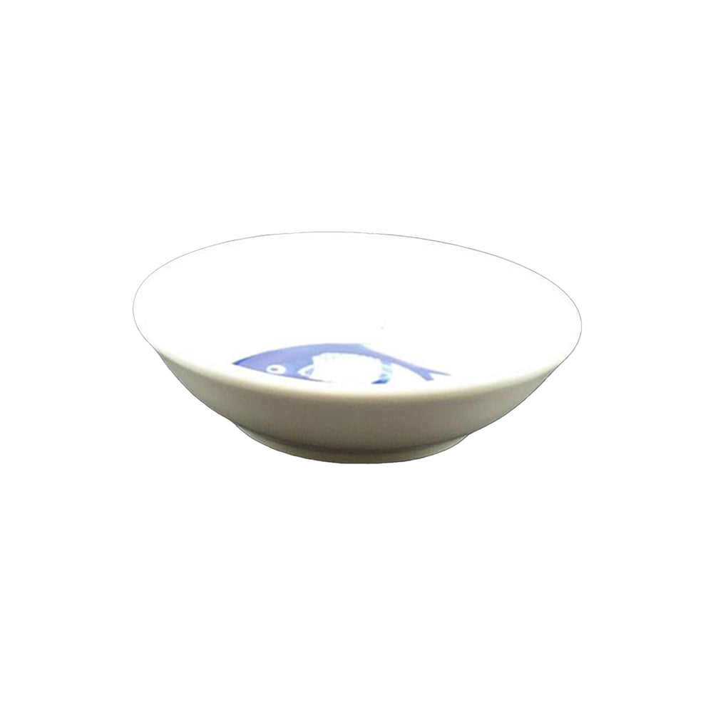 White & Blue Carp Sauce Dish, 7.5cm