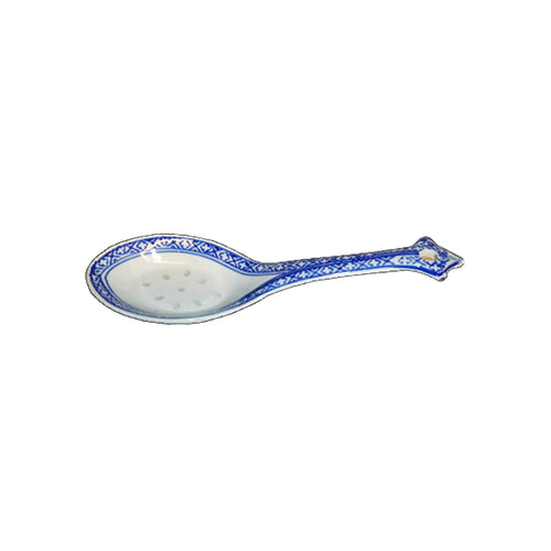 Blue Rice Pattern Serving Ladle, 21.5cm