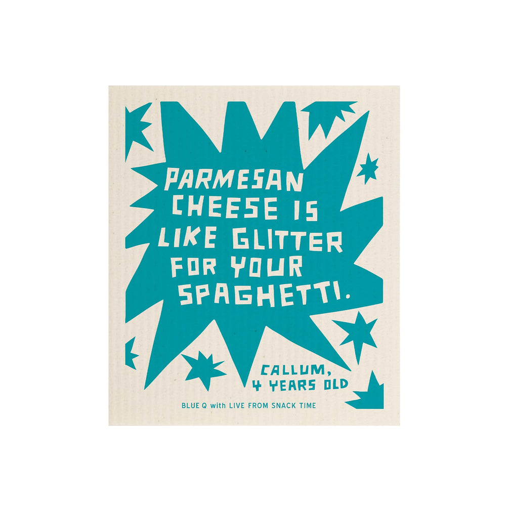 Parmesan Is Glitter Swedish Compostable Dishcloth