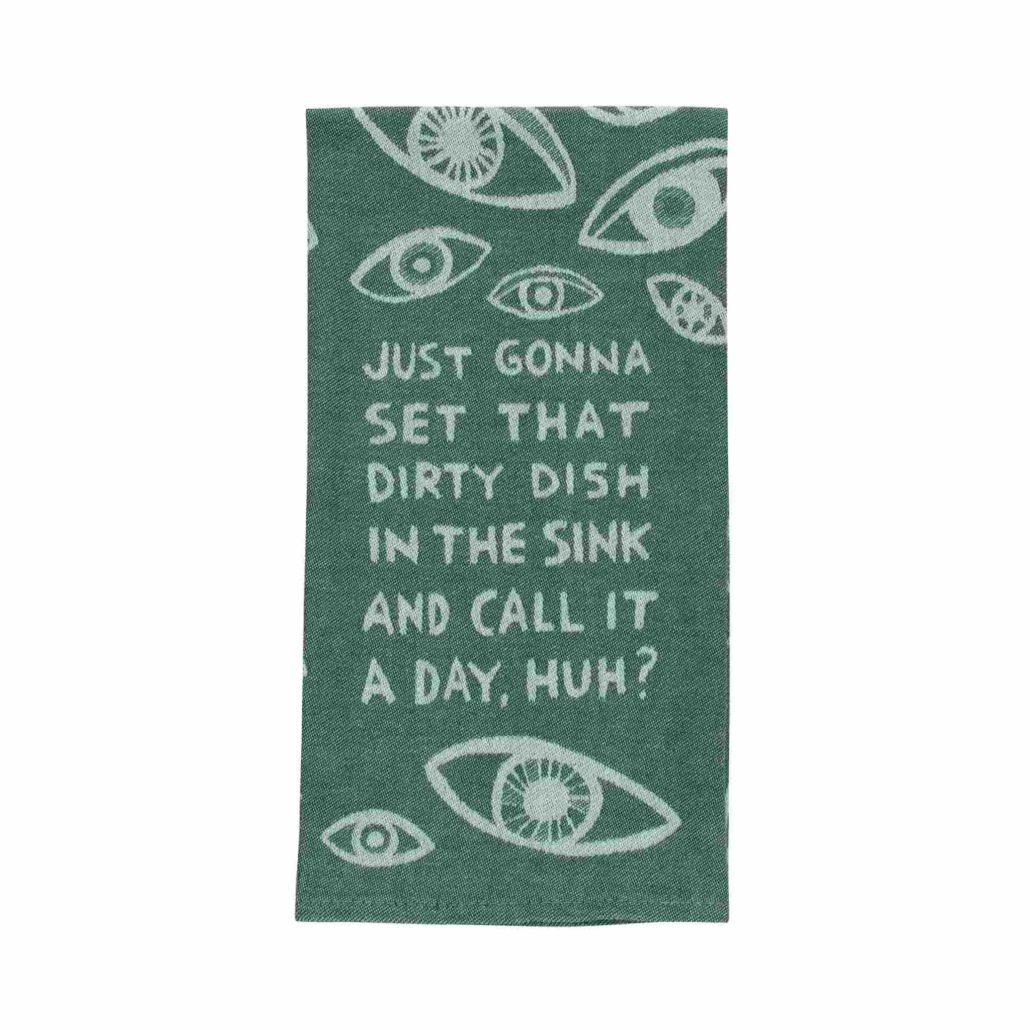 Dish In The Sink Cotton Jacquard Tea Towel