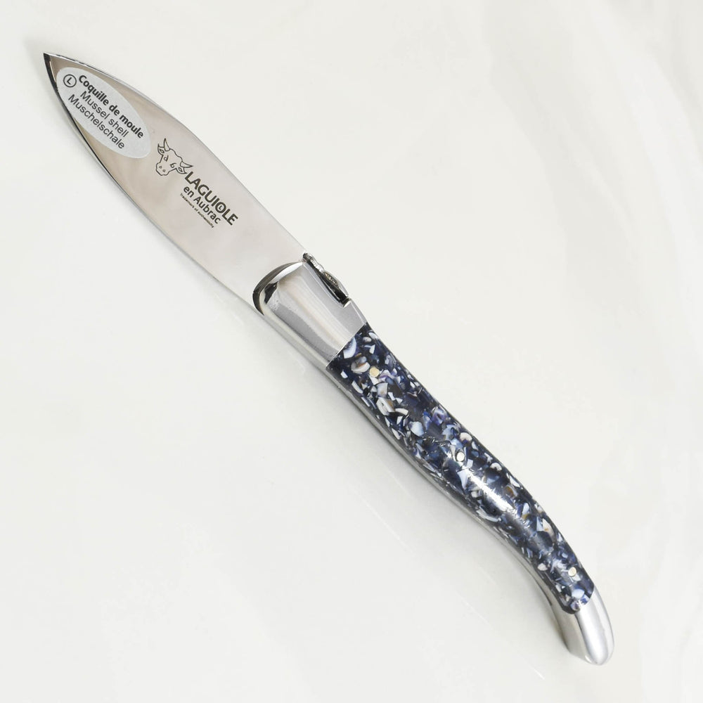 Laguiole en Aubrac Mussel Shell Handle Oyster Knife