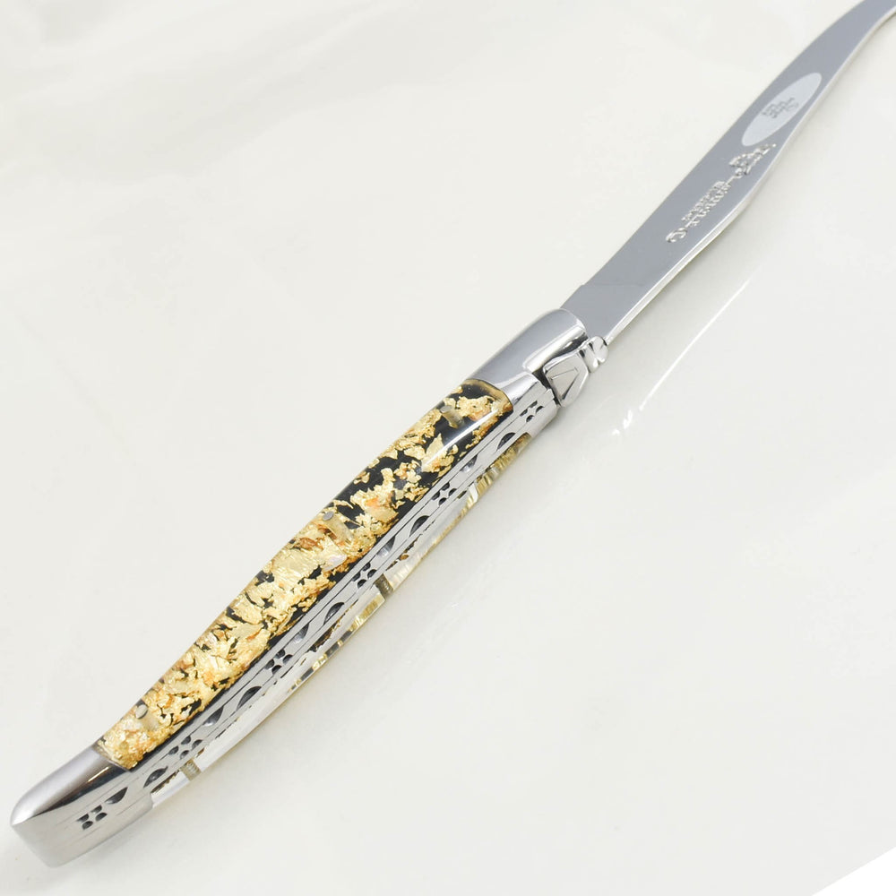 Laguiole en Aubrac Soft Cheese Knife, Gold Foil