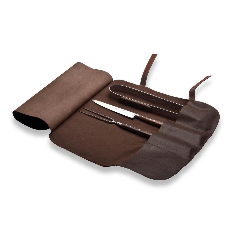 Laguiole en Aubrac BBQ Set with Leather Roll