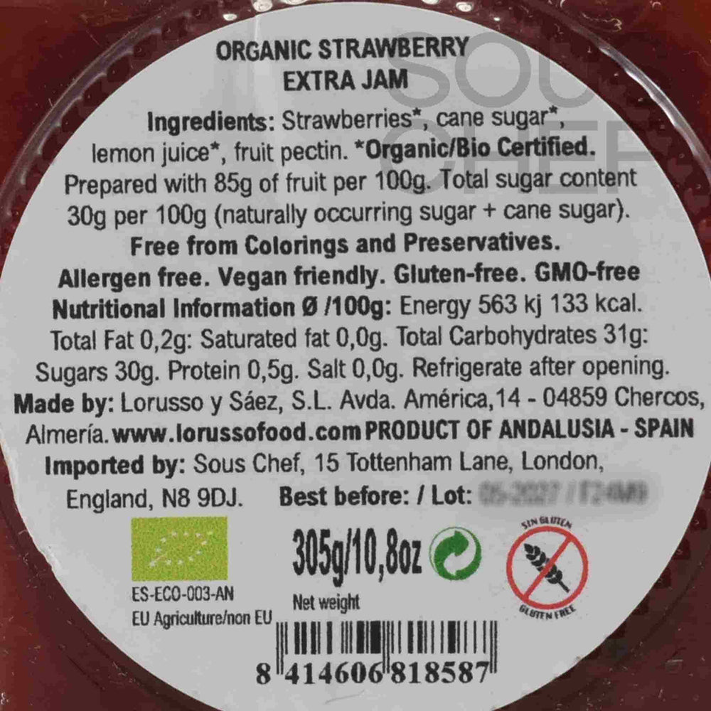 LoRUSSo Organic Artisanal Strawberry Jam, 305g