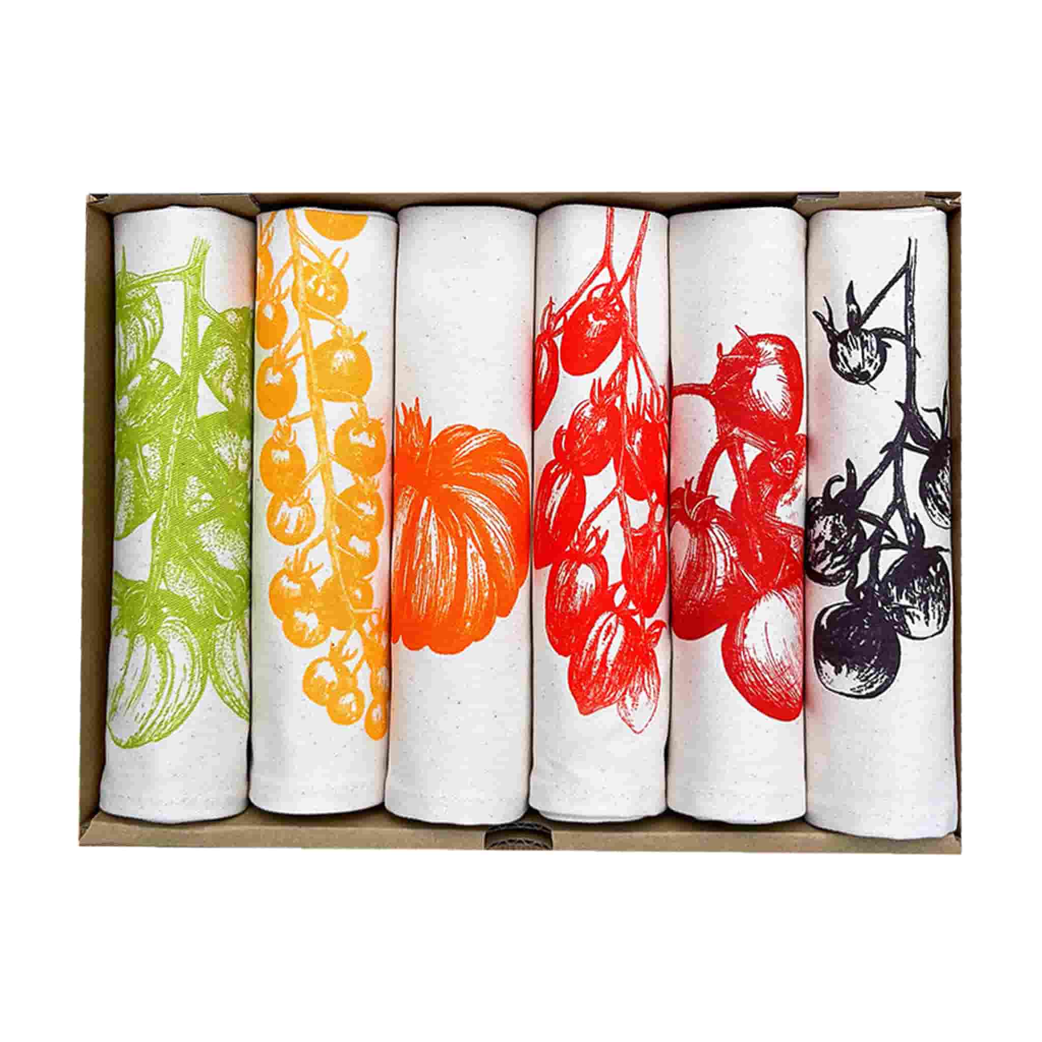 Set of 6 Tomato Napkins