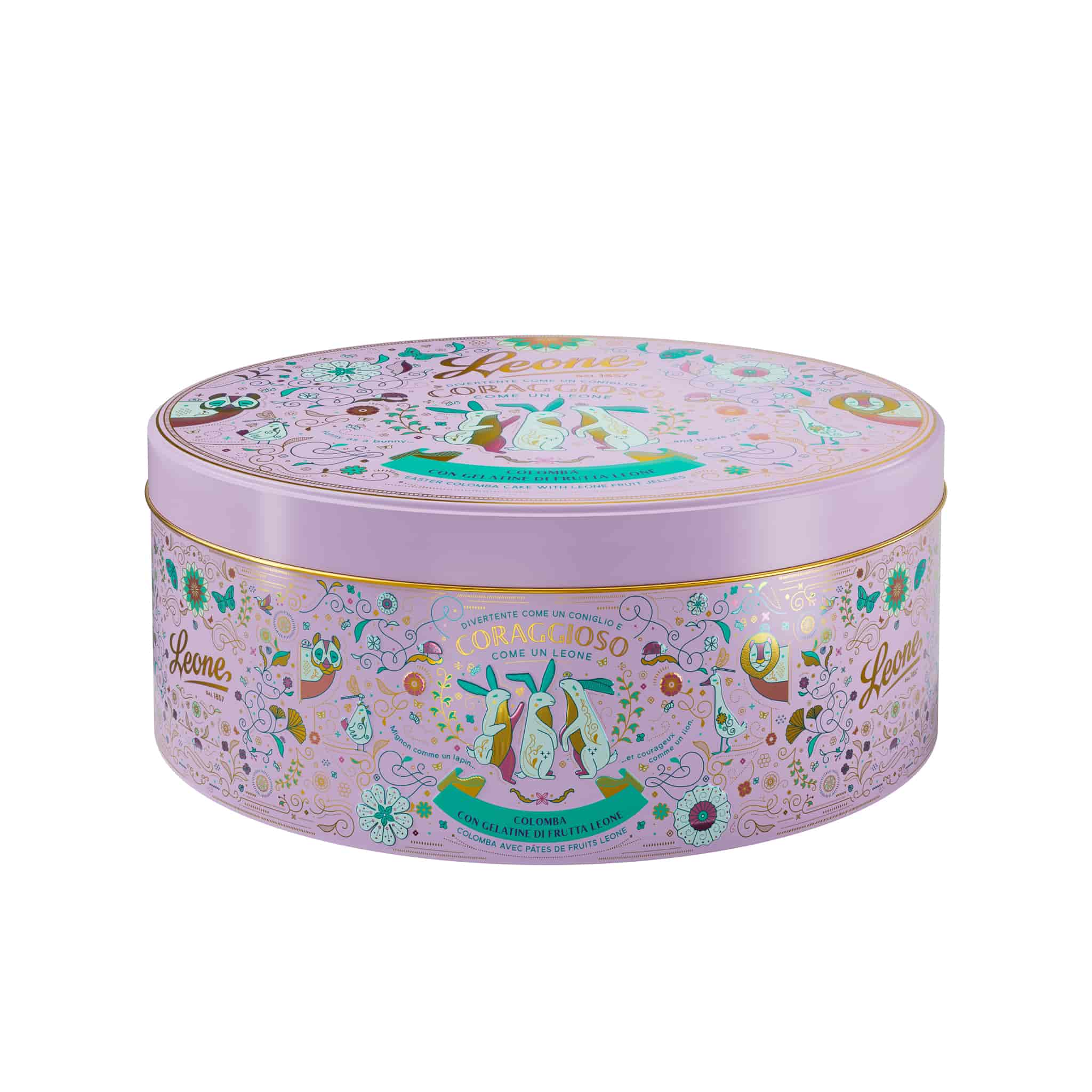 Leone Colomba with Fruit Jellies in Tin, 750g