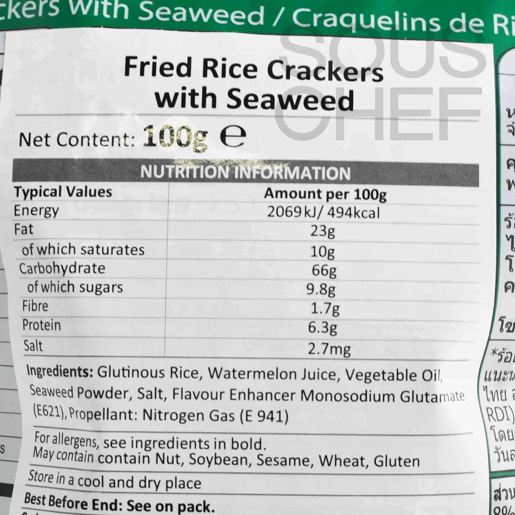 Seaweed Rice Crackers, 100g