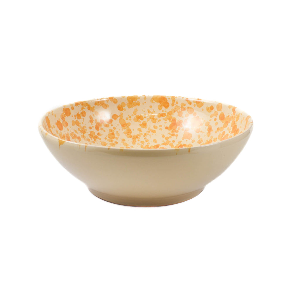 Puglia Yellow Splatter Large Salad Bowl, 28cm