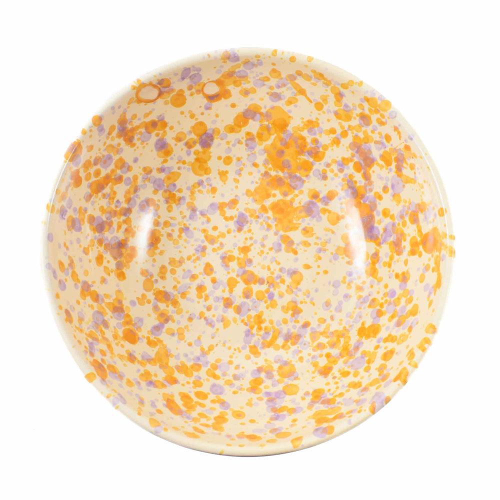 Puglia Lilac and Yellow Splatter Large Salad Bowl, 28cm