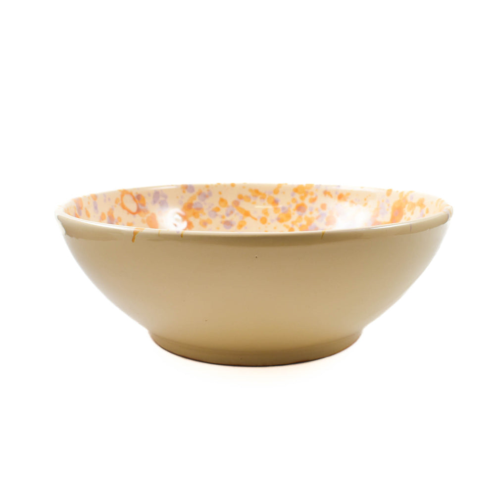 Puglia Lilac and Yellow Splatter Large Salad Bowl, 28cm