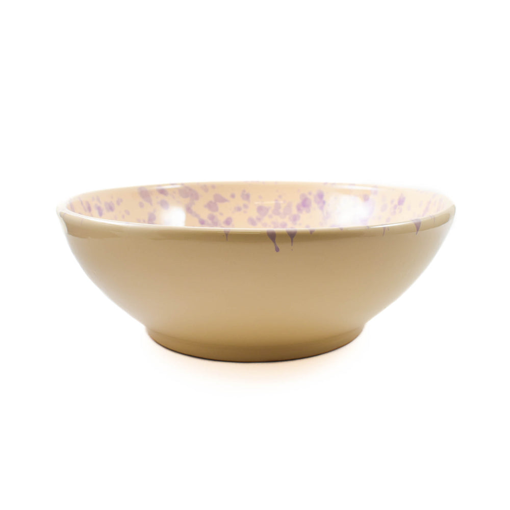 Puglia Lilac Splatter Large Salad Bowl, 28cm