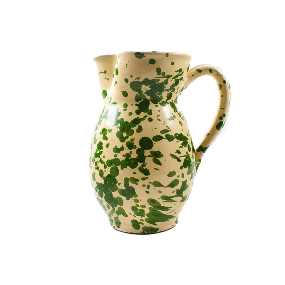 Puglia Green Splatter Pitcher