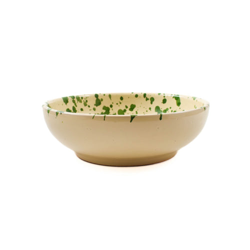 Puglia Green Splatter Bowl, 19cm