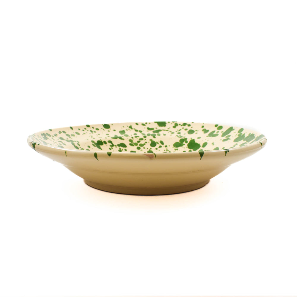 Puglia Green Splatter Pasta Bowl, 29cm