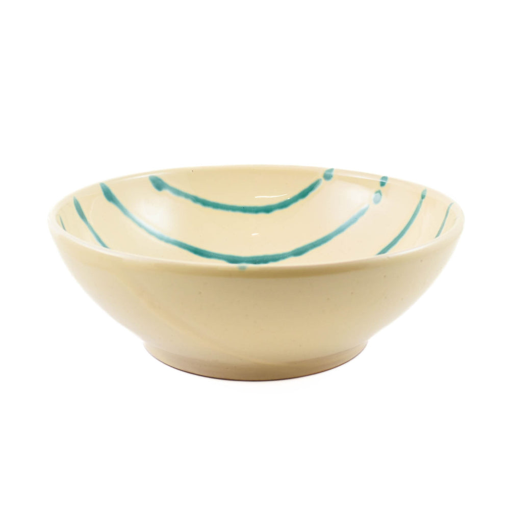 Puglia Teal Stripe Pasta Bowl, 28cm