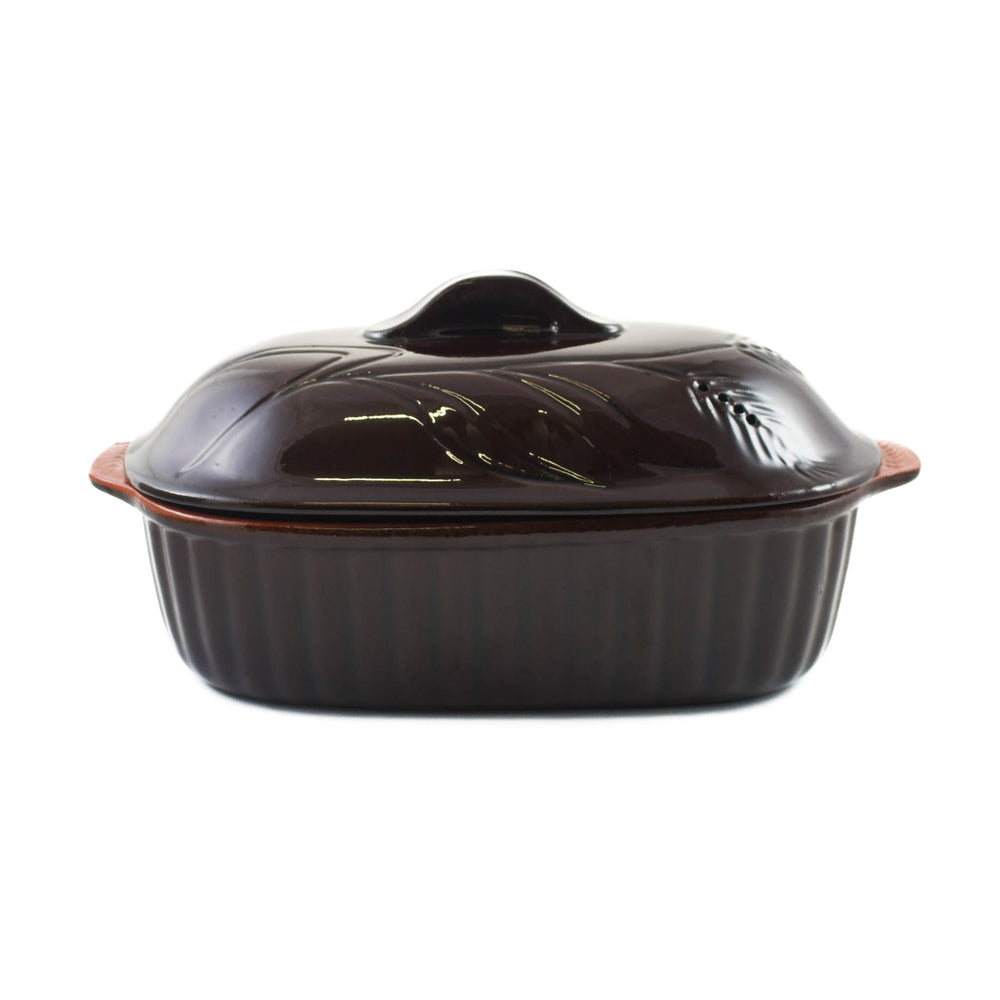 Glazed Terracotta Roasting Dish, 35cm