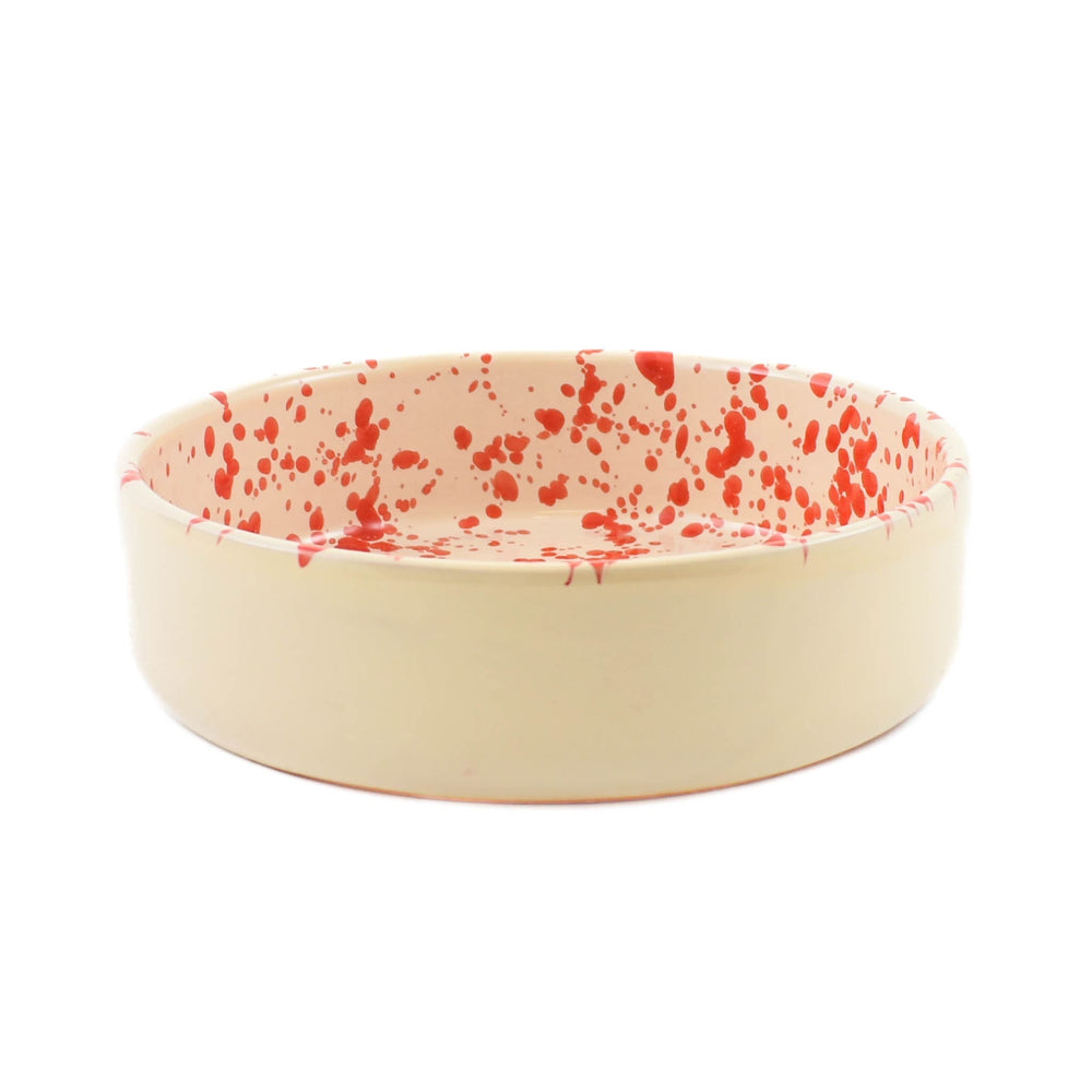 Puglia Red Splatter Pet Bowl, 19.5cm