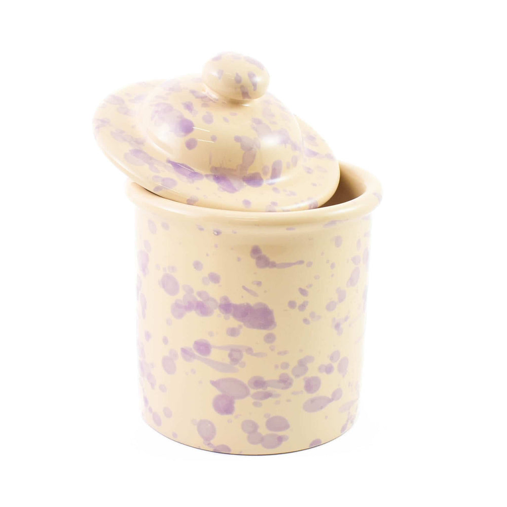 Puglia Lilac Splatter Storage Jar, 15cm