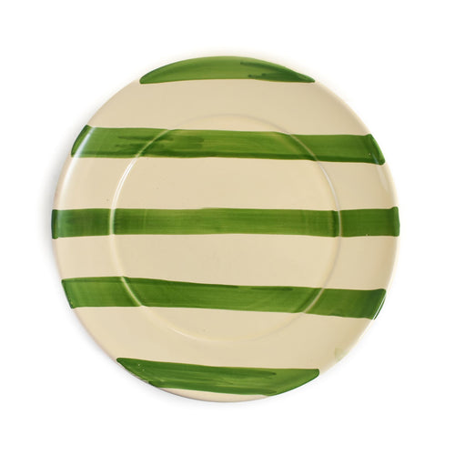 Puglia Green Stripe Dinner Plate, 27cm