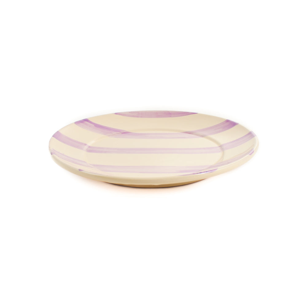 Puglia Lilac Stripe Dinner Plate, 27cm