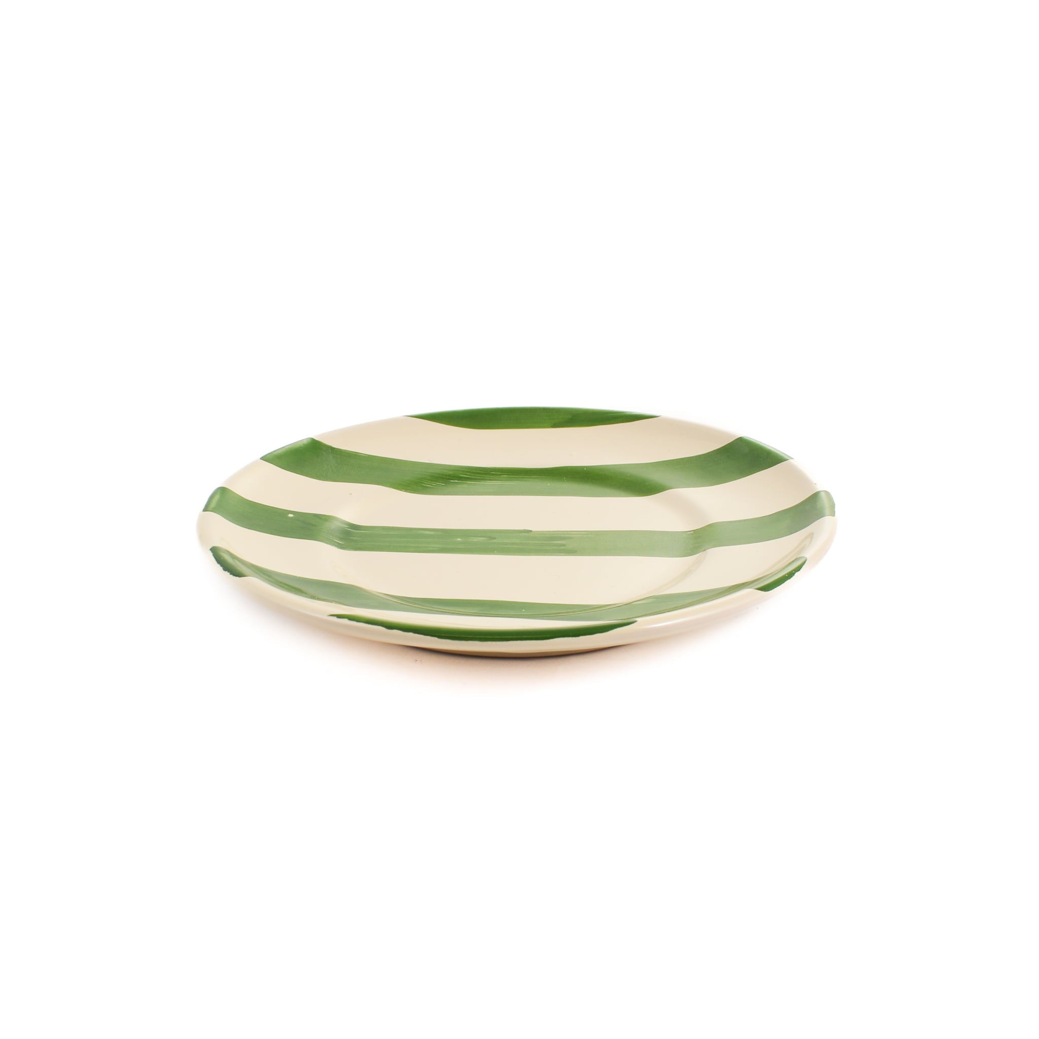 Puglia Green Stripe Side Plate, 19cm