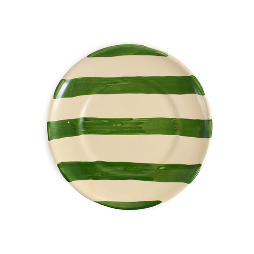 Puglia Green Stripe Side Plate, 19cm