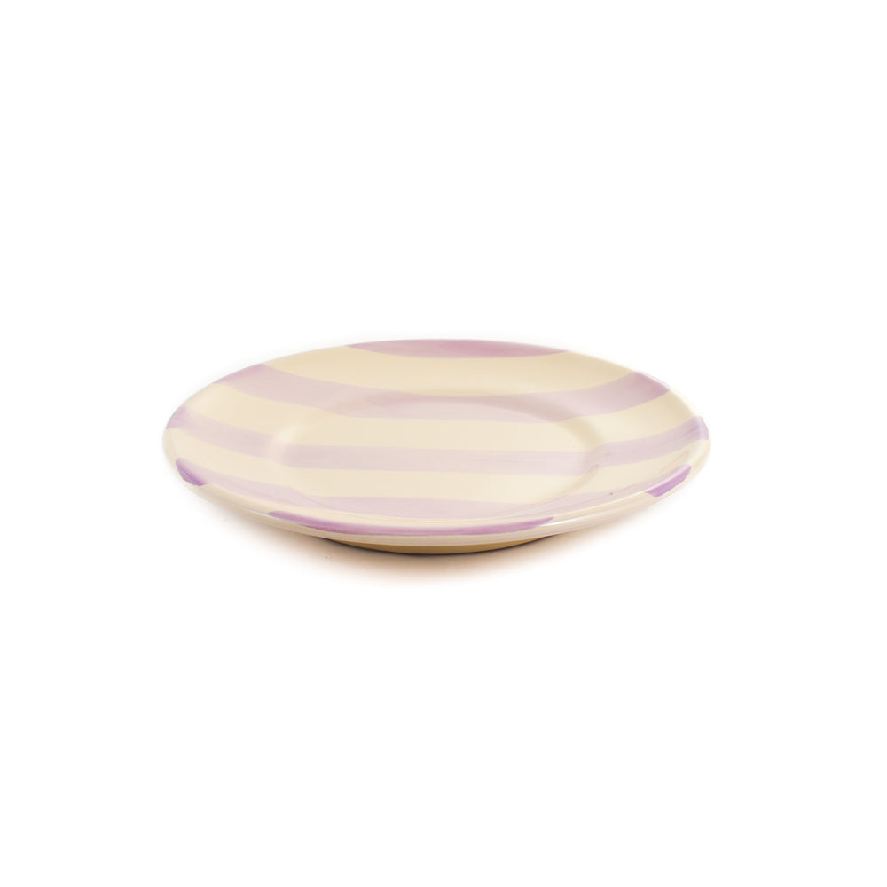 Puglia Lilac Stripe Side Plate, 19cm