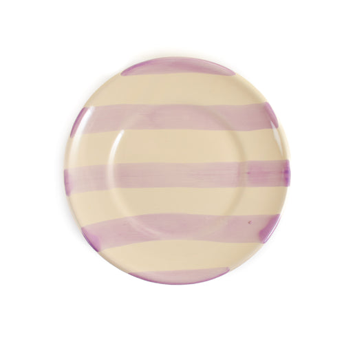 Puglia Lilac Stripe Side Plate, 19cm