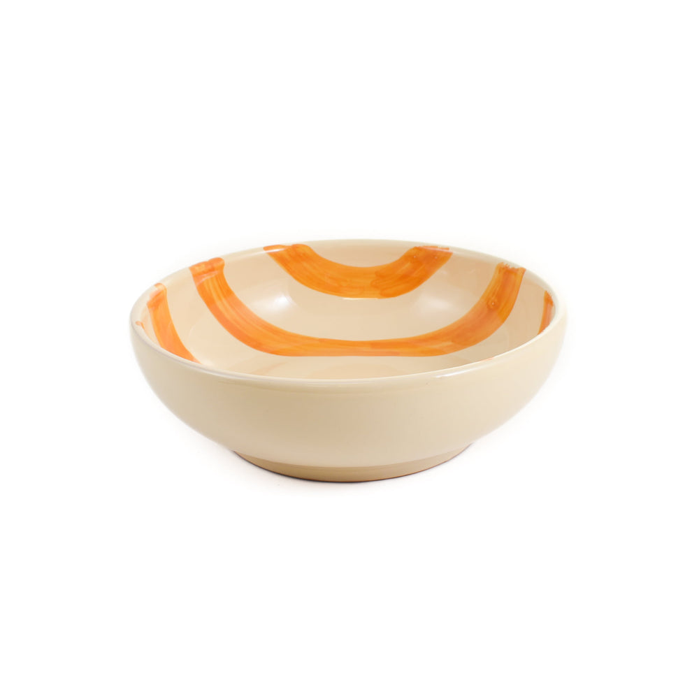 Puglia Yellow Stripe Bowl, 19cm