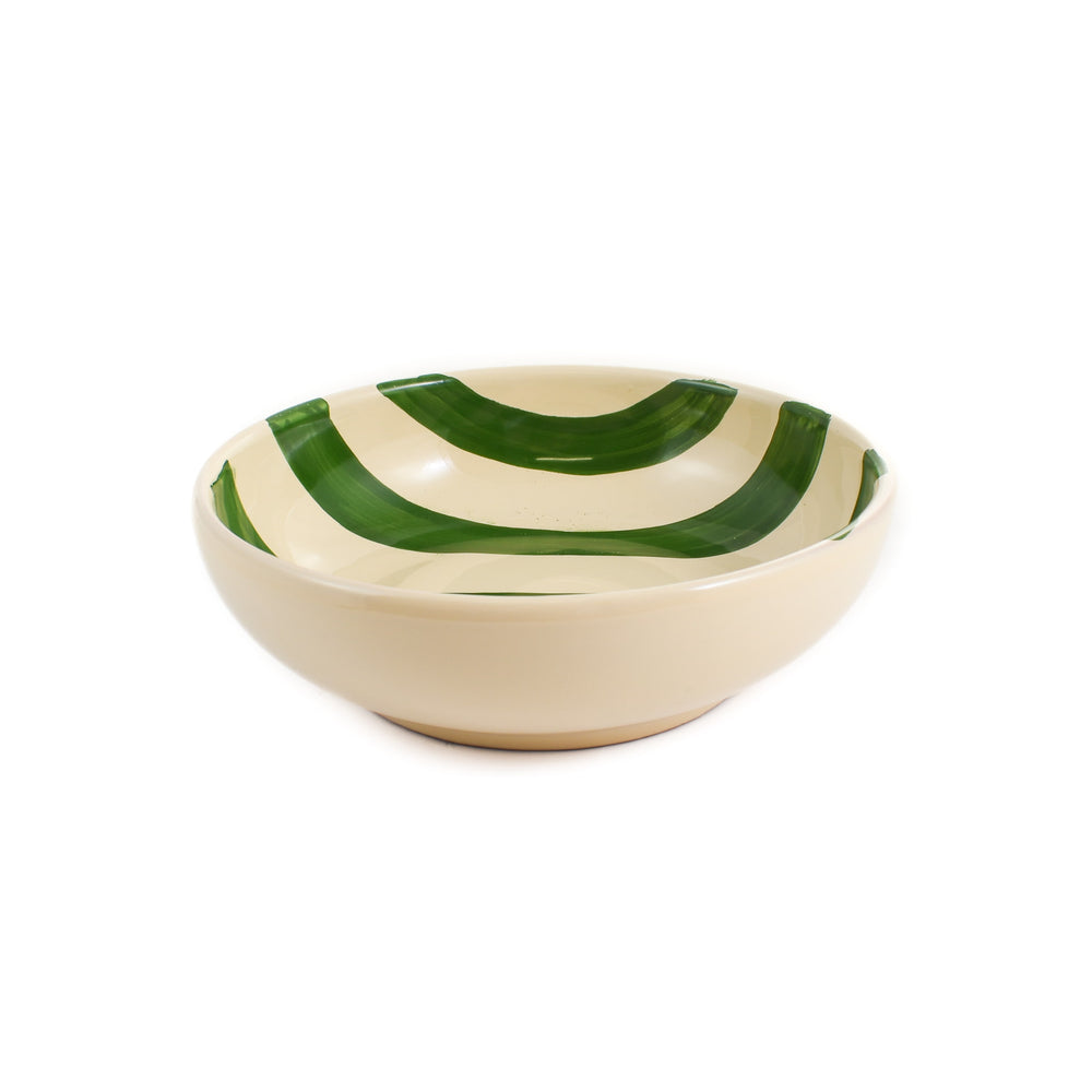 Puglia Green Stripe Bowl, 19cm