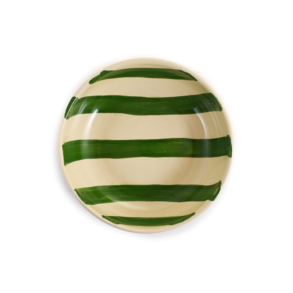 Puglia Green Stripe Bowl, 19cm