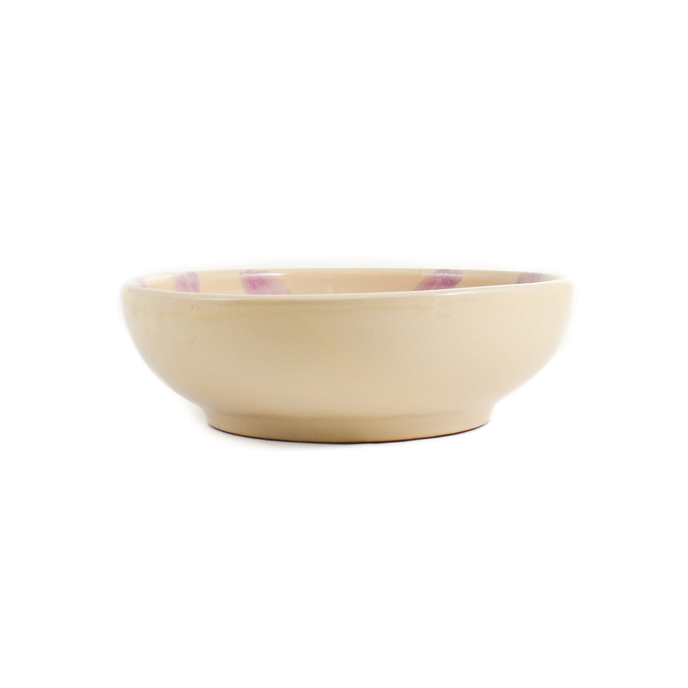 Puglia Lilac Stripe Bowl, 19cm