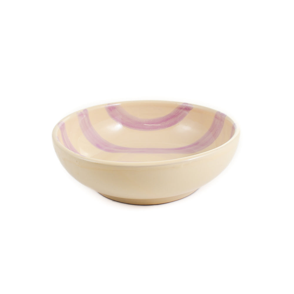 Puglia Lilac Stripe Bowl, 19cm