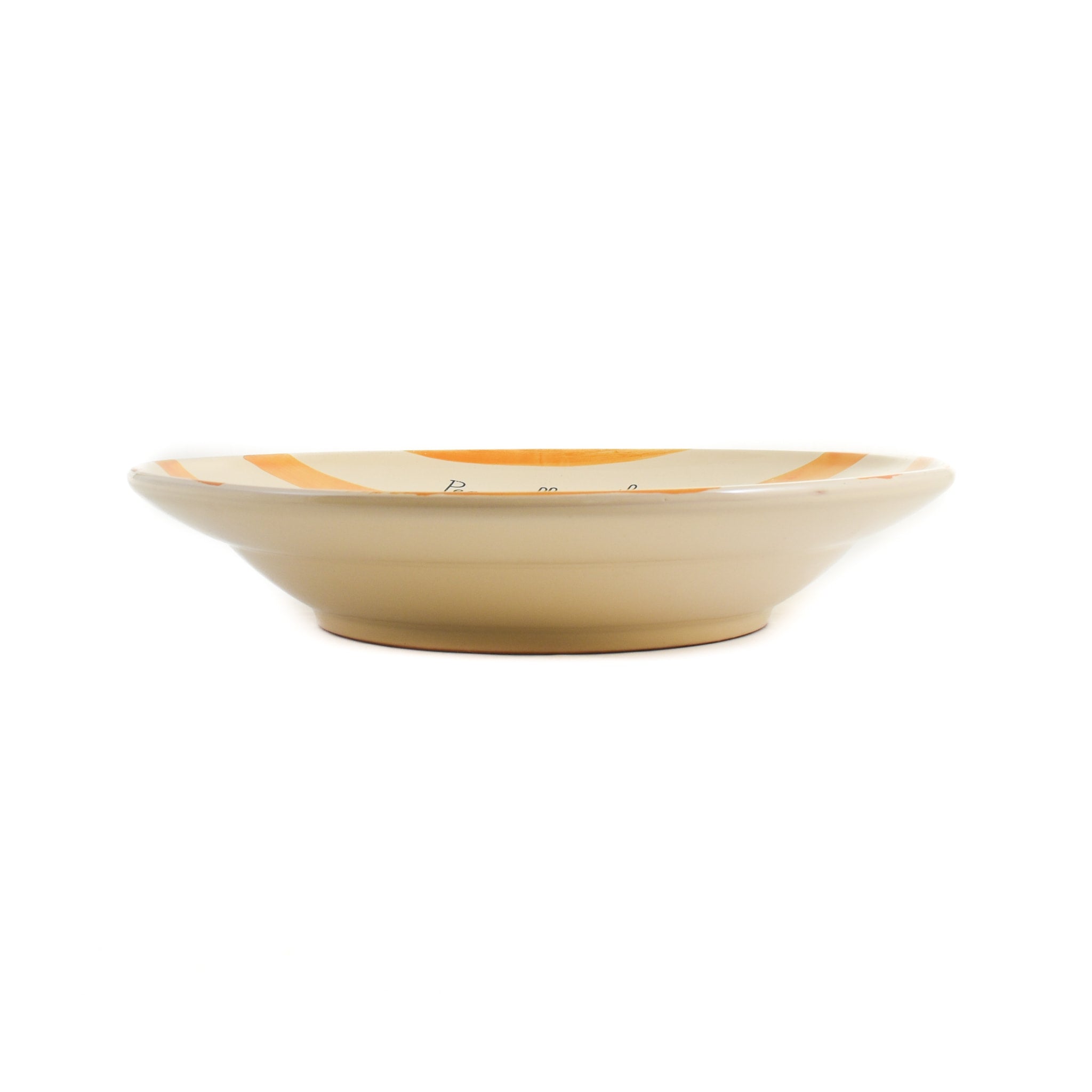 Puglia "Penne Alla Vodka" Yellow Stripe Pasta Bowl, 29cm