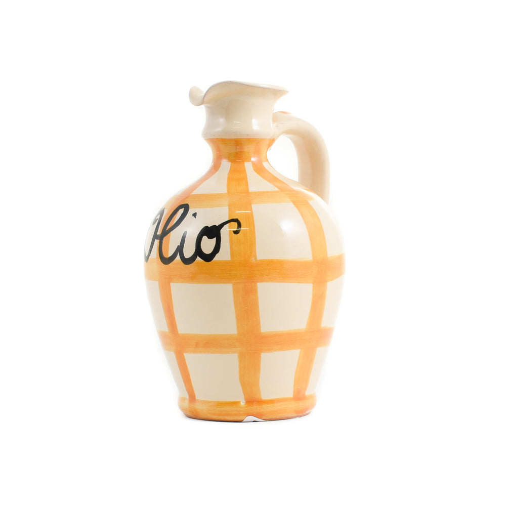 Puglia Yellow Stripe Oil Bottle, 250ml