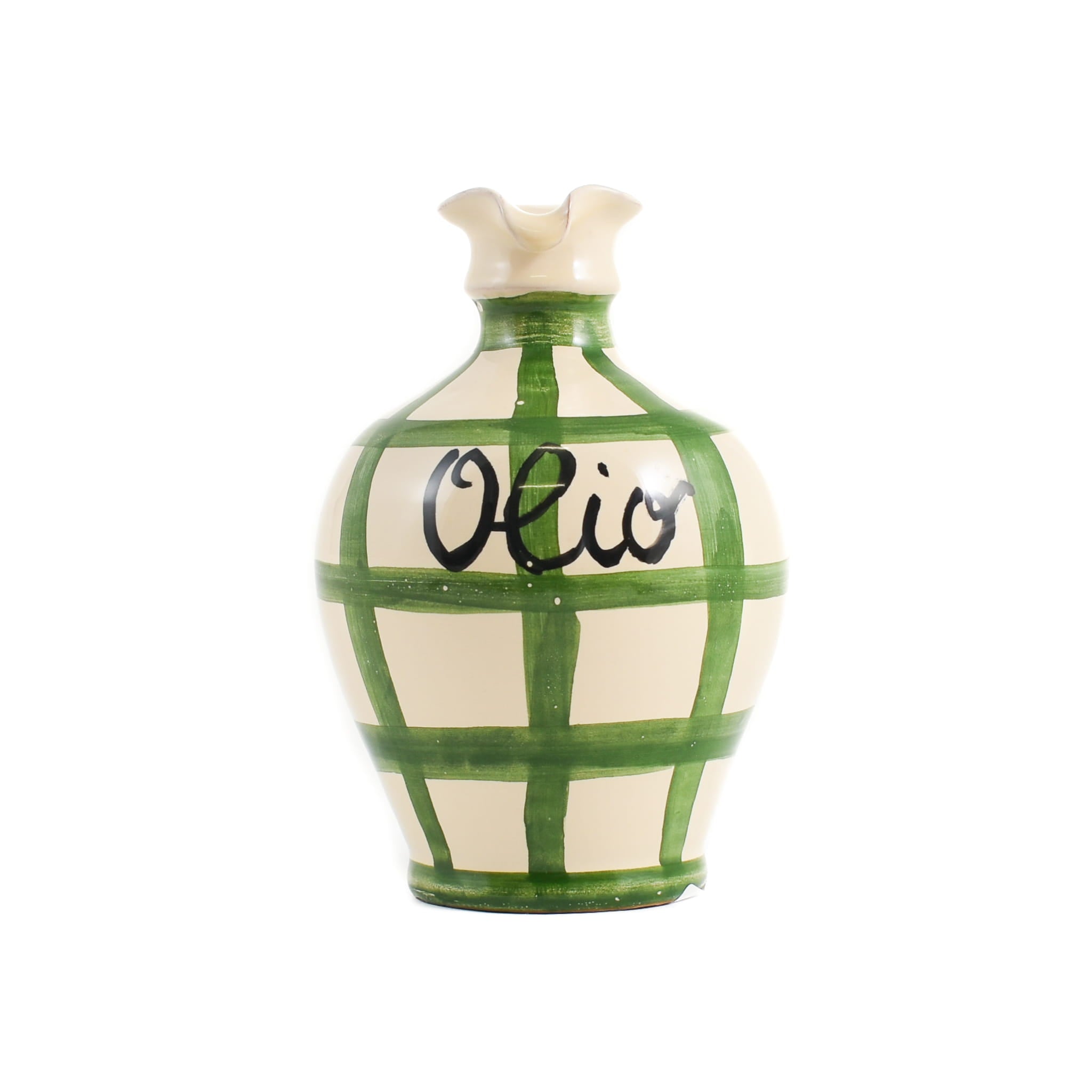 Puglia Green Stripe Oil Bottle, 250ml