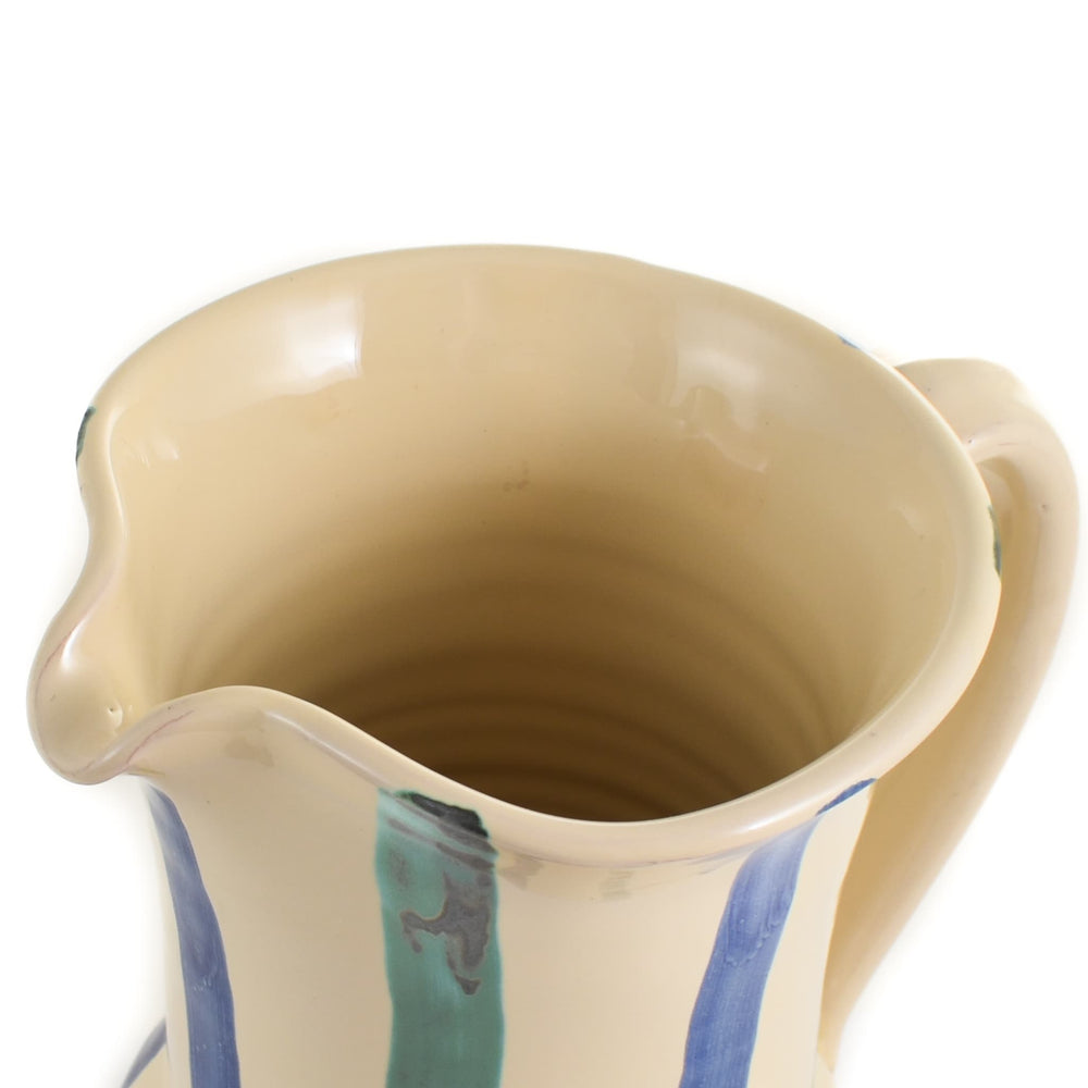 Puglia Aquamarine and Blue Stripe Pitcher