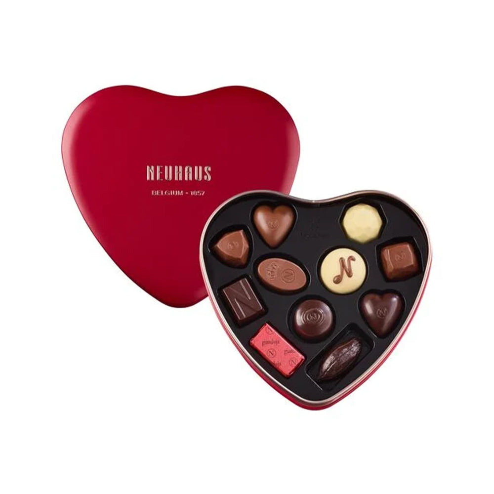 Neuhaus Red Metal Heart Belgian Chocolates, 124g