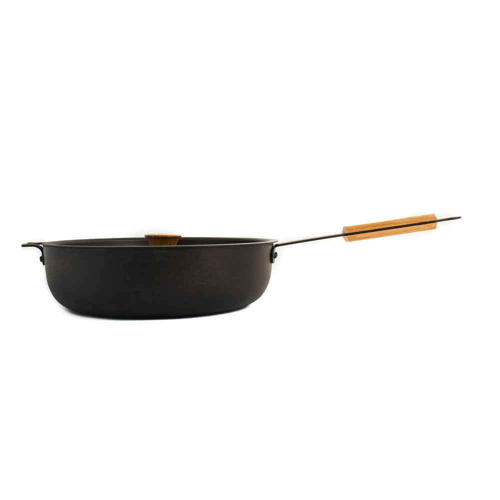 Sous Chef x Netherton Foundry Curved Saute Pan with Lid, 11"