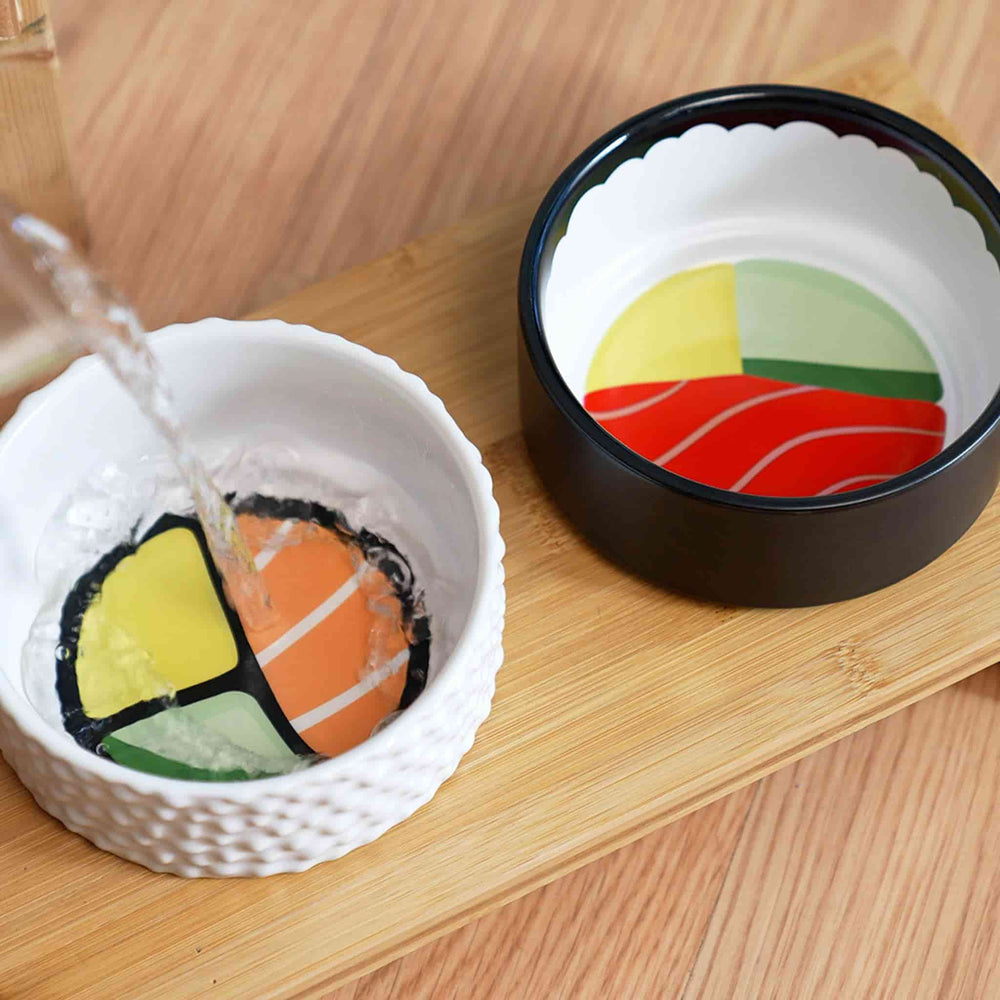 Sushi Roll Dog Bowl Set