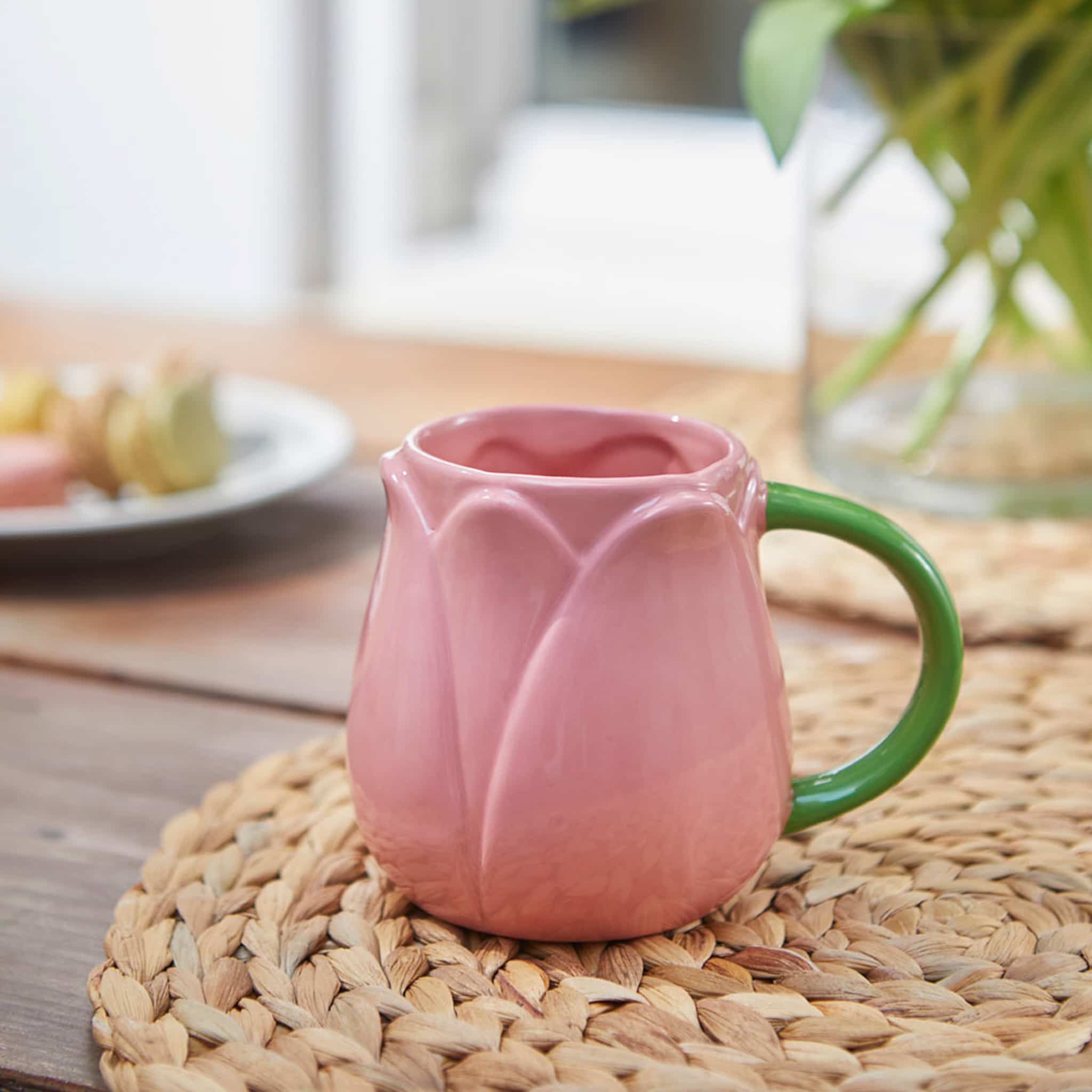 Pink Tulip Coffee Cup, 400ml