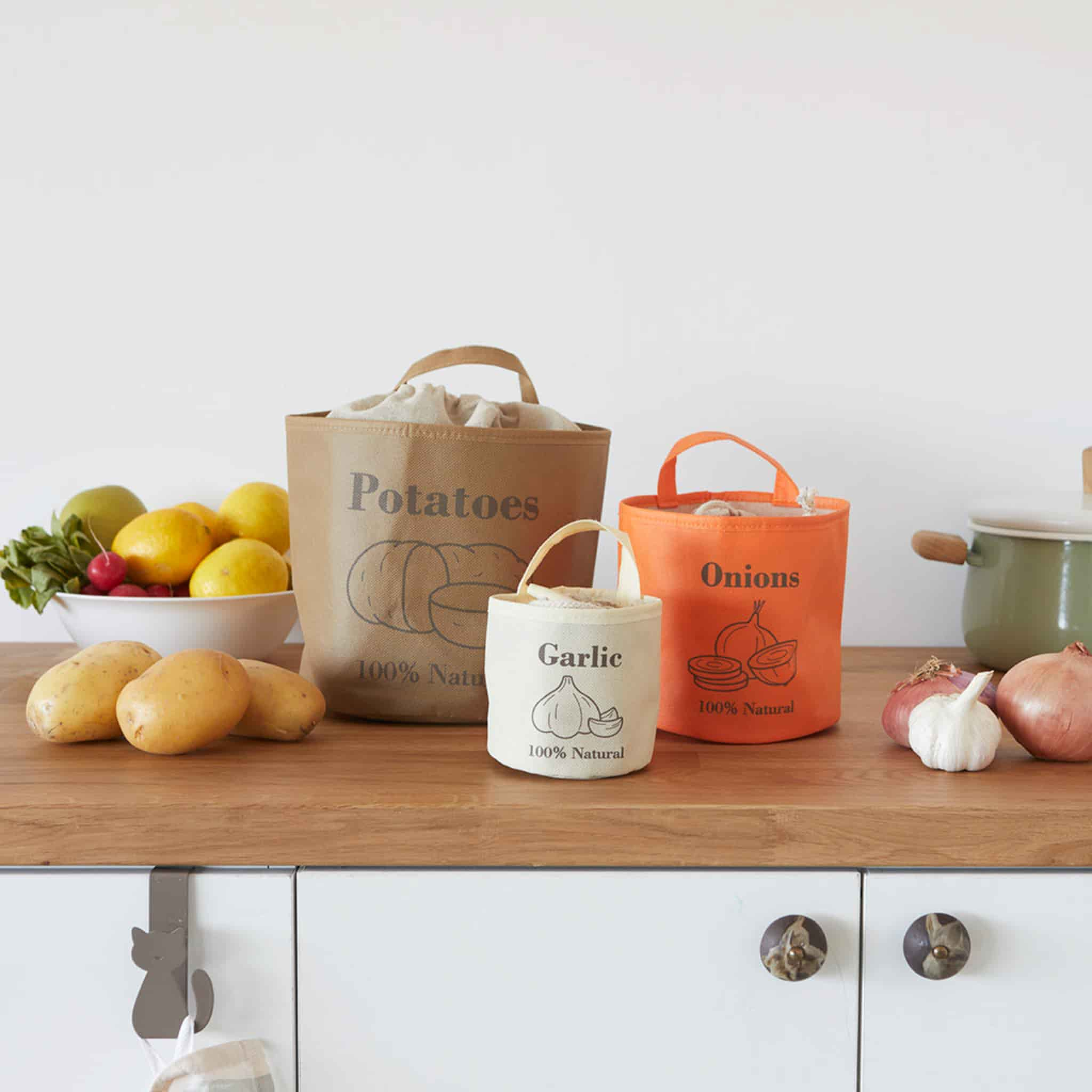 Set of 3 Vegetable Storage Bags