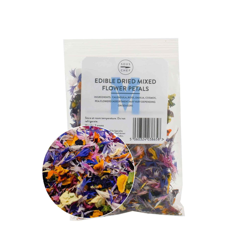 Edible Dried Mixed Flower Petals, 3g