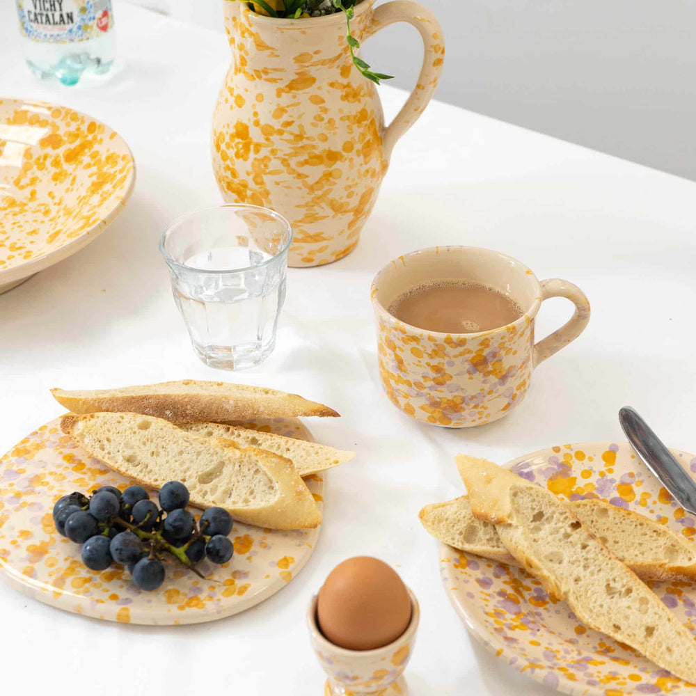 Puglia Lilac and Yellow Splatter Mug